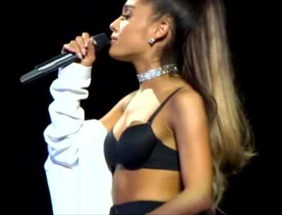 In just a bra