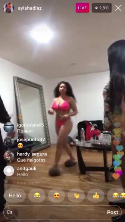 Bally and Ayisha live a couple months ago. They both so stack<wbr>ed🍑🍉