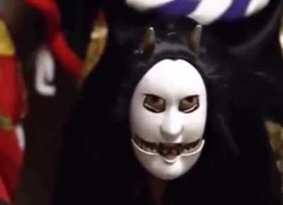 A Bunraku doll used in traditional Japanese puppet theatre that was founded in Osaka, Japan, in the beginning of the 17th century
