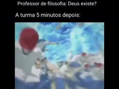 Eu era o único ateu da sala.