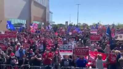 A MASSIVE crowd sending 