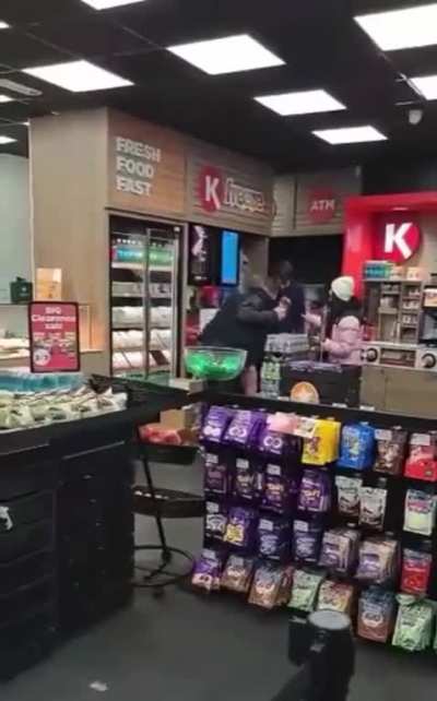 Drunk guy won’t leave man alone and ends up on the floor
