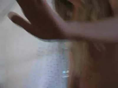 Cute blonde gets belly beaten by brunette heel.
