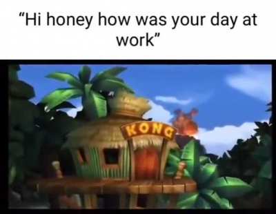 donkey kongs had enough of his wife
