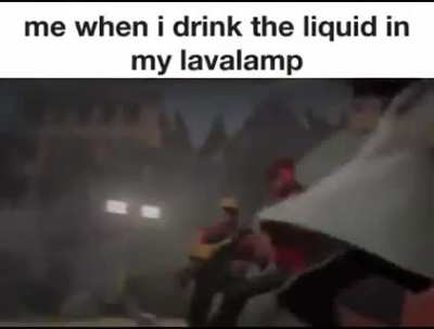 Drinking the lava lamp liquid
