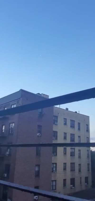 I recorded a Tic Tac shaped UFO in the Bronx NY.. No FAA lights or wings visible