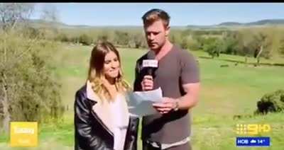 Thor acting as Chris Hemsworth on Live TV