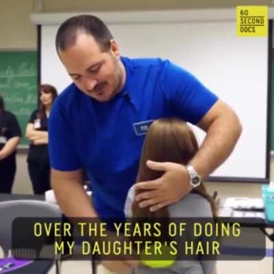 Dad and daughter start a how-to style daughters hair for other dads with daughters