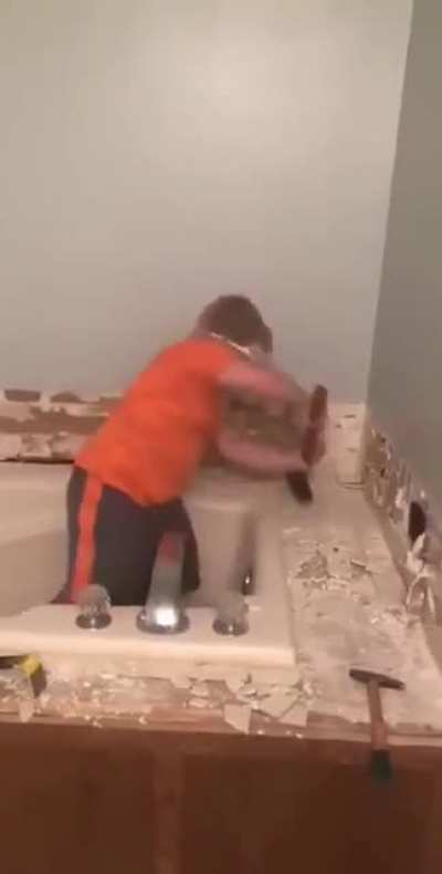 Kid demolishing with style.