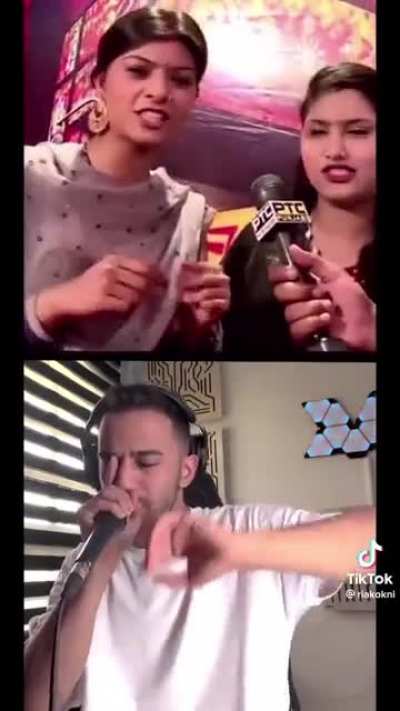 [Music] man beatboxes over women singing acapella in Punjabi