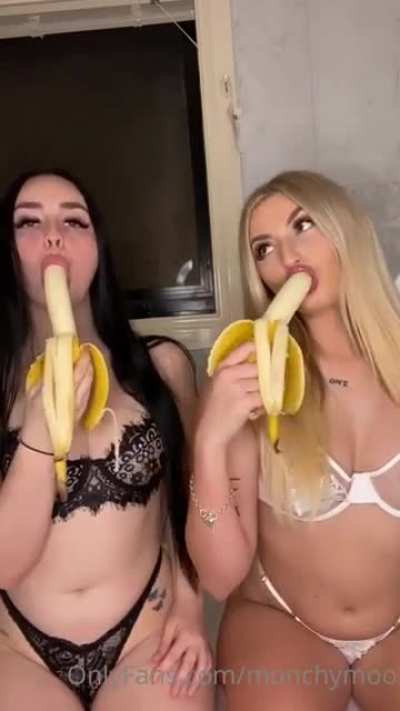 These to sucking on two bananas this only work if they were both sucking on 1 dildo or 1 guys cock like mrico<wbr>nic.o<wbr>ffici<wbr>alx.o<wbr>g if they did that with him I want to see a huge load on there face & licking it all off each other like true onlyfans pornstar