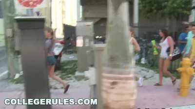 COLLEGE RULES - Young Students On Spring Break, Getting Naked In Public