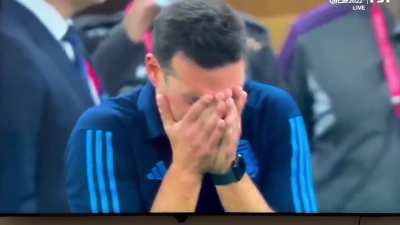 La emoción de Scaloni