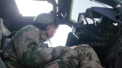 RU POV - Loading and combat use of Izdeliya 305 (LMUR) by the Mi-28NM helicopter - RtrDonetsk TG
