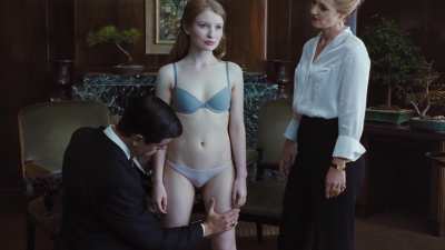 Emily Browning is inspected for being the 