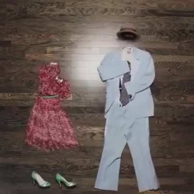Stop motion production using clothes