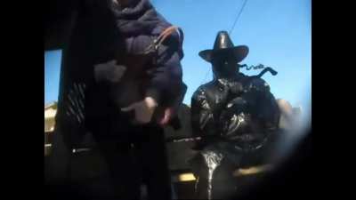 Bronze cowboy strikes again!