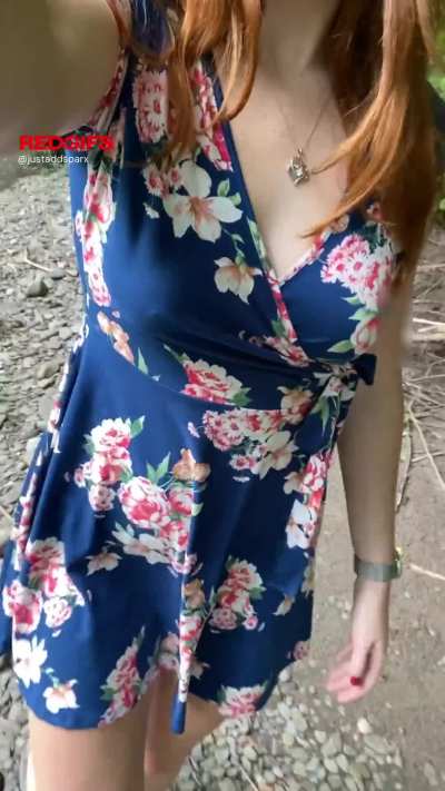 My titties bouncing in a sun dress for your Monday morning