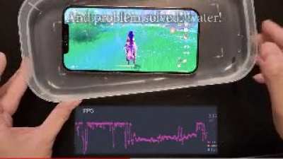 SLPT: Put your phone in water while gaming to avoid overheating