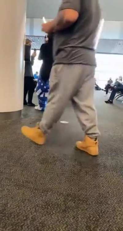 MAGA dumbfuck at the Phoenix airport smacks a phone out of someone's hand and immediately gets arrested