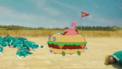 SpongeBob and Patrick plays red light green light
