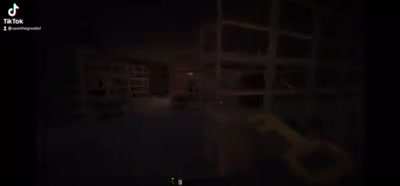My friend playing a minecraft spooky map from 2018