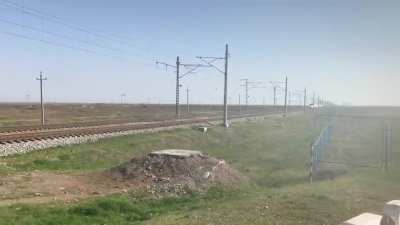 The Talgo 250 of Afrosiyob high speed rail service of Uzbekistan (Tashkent–Samarkand HSR line)