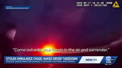 Naked Wisconsin man steals ambulance and goes on the run