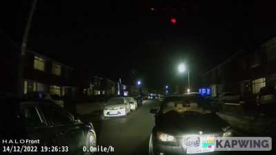 Idiot tries to bully his way past, wastes more time than he would have saved.