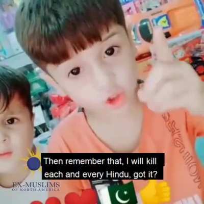 I just fear with such haterd filled in their innocenct hearts, what these kids will grow upto😥