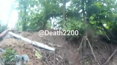 The Ukrainian forces are conducting an assessment of the Russian Army fortifications while cleaning up decomposing Russian soldier bodies.