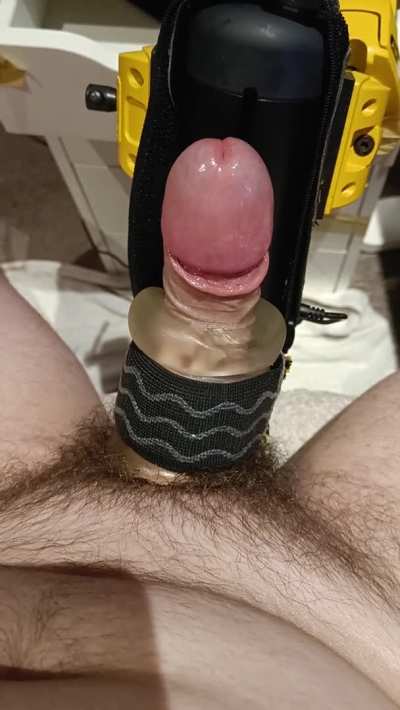 Mistress edging my BWC using remote controlled fleshlight 🥵