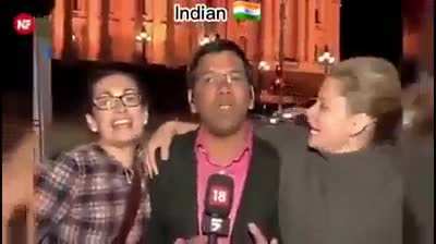 Reporter's reactions getting smacked in the face