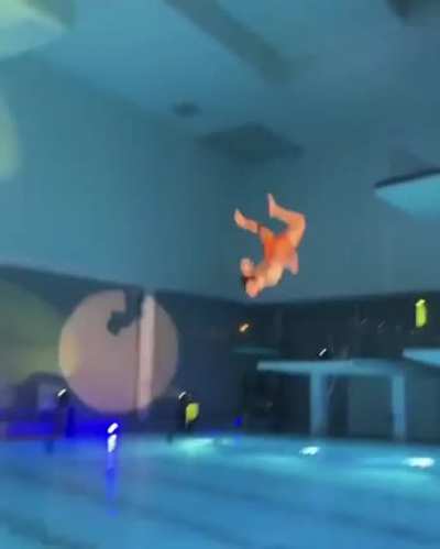 HMB while Belly Flop off the High Diving Platform.