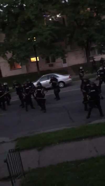 Please make this go viral. I am begging you. Police and National Guard patrolling neighborhood and shooting civilians on their own property. Make America see this, I beg you. [Minneapolis]