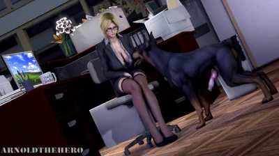 OL girl helping her horny pet (arnoldthehero)