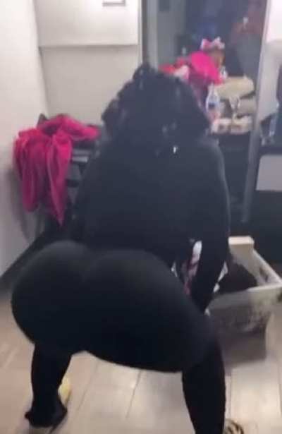 Hands on knees and shake it