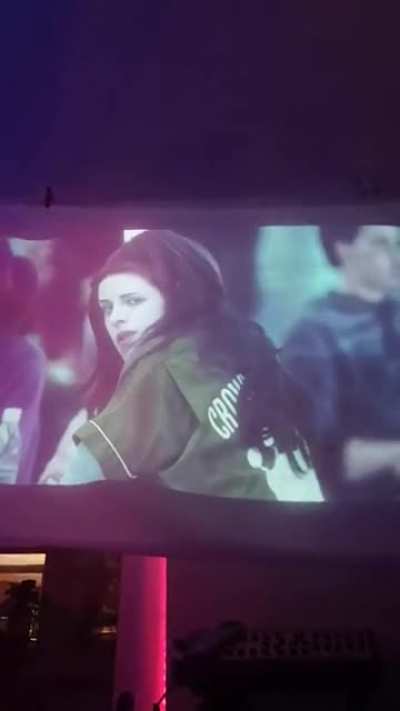 Watching Twilight on a poorly hung projector screen