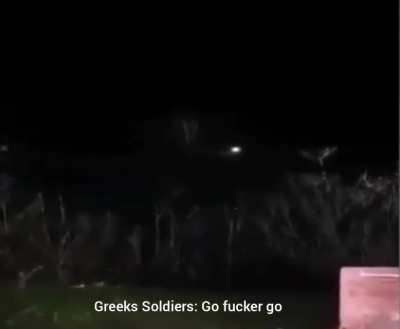 Based exchange of words between Greek and Turkish soldiers in the border.