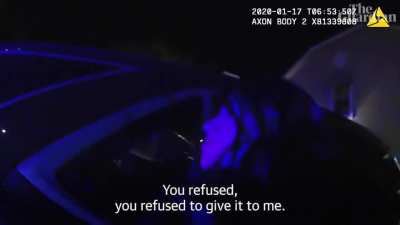 Cop with the voice of a child beats up woman