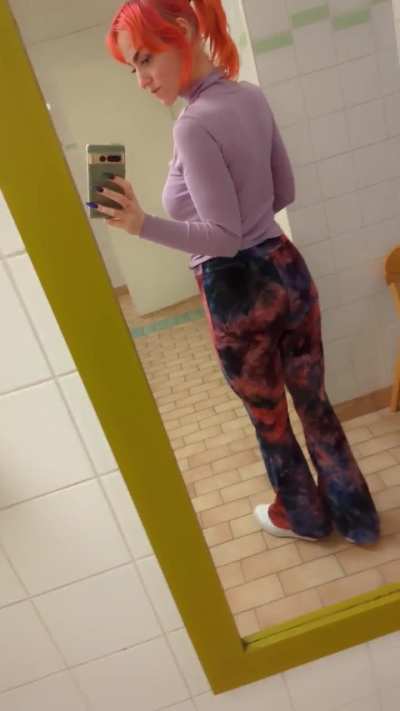 Flared and visible 