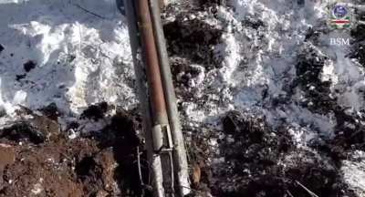 Chechen battalion Sheikh Mansur near Bakhmut launching unguided rockets at Russian positions (January 2024)