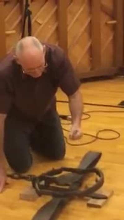 old man vs bear trap