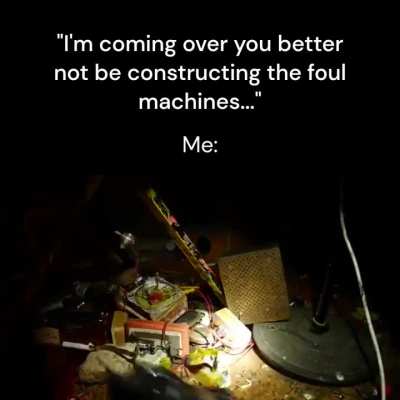 The dark mechanicum trying to make A.I with nothing but the crap the found on a battlefield 