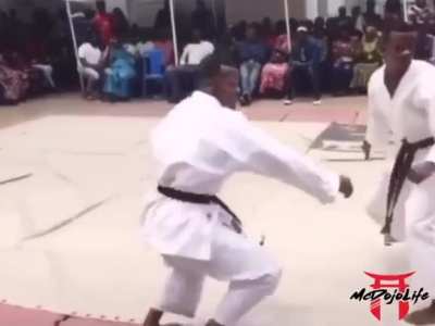 And now a martial arts demonstration