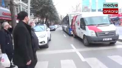 Turkish TV testing a crosswalk