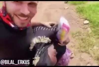 Kid can't hold her beautiful joy.