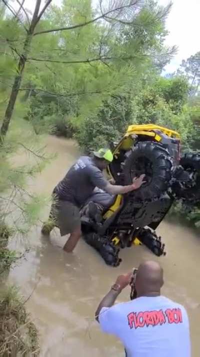 WCGW using a ATV in the water