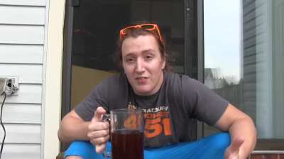 Guy buys 116 year old bottle of soda on eBay and drinks half of the bottle before his girlfriend discovers some critical information @1:19