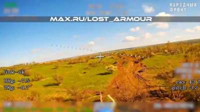 RU POV: Fiber optic drone strike on Ukrainian infantry